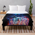 Lucifer inspired plush blanket featuring Tom Ellis as the devil