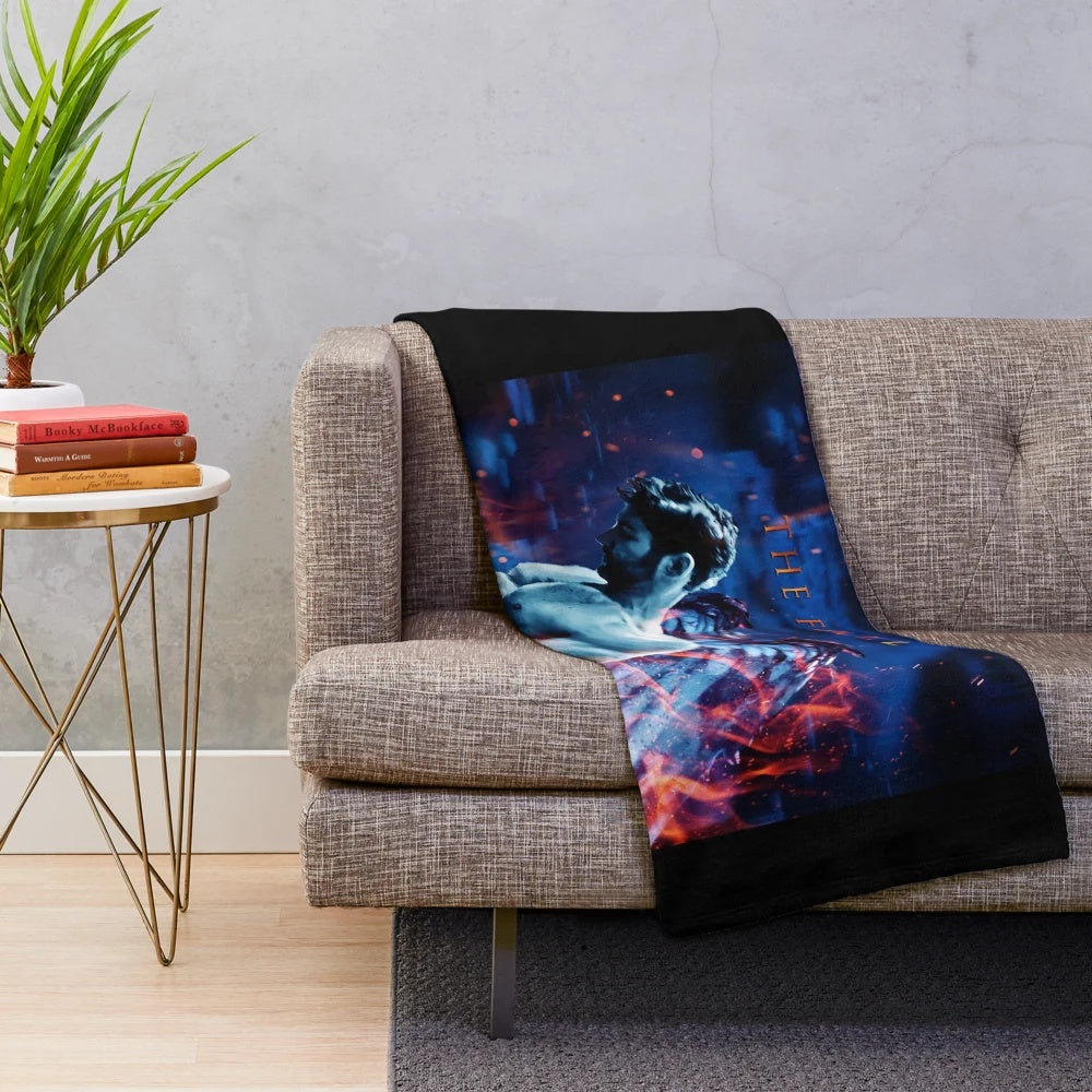 Lucifer inspired plush blanket featuring Tom Ellis as the devil