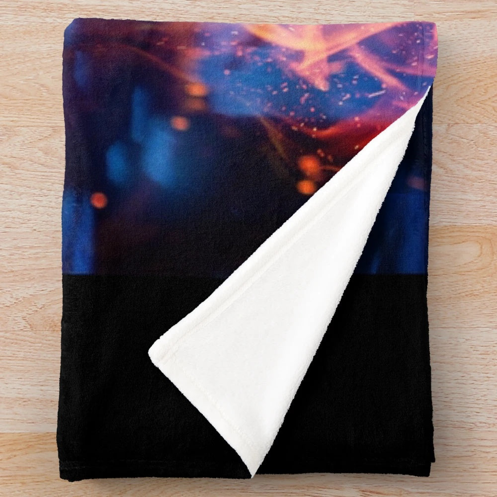 Lucifer inspired plush blanket featuring Tom Ellis as the devil
