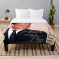 Luismi-Inspired Plush Blanket featuring an abstract portrait of Mexican singer Luis Miguel