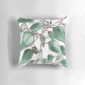 Vibrant watercolor illustration of eucalyptus gum leaves, showcasing the natural beauty of Australian flora.
