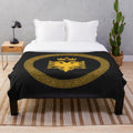 Luxurious plush blanket featuring the Albanian flag and double-headed eagle symbol