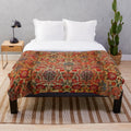 Plush blanket featuring an ancient Turkish tapestry design