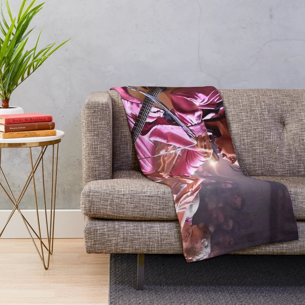 Soft and cozy plush blanket featuring a stylized image of actor Austin Butler