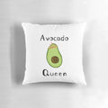 Plush avocado-shaped pillow with a regal crown design