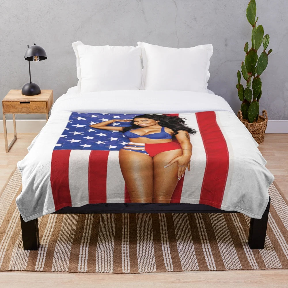 Nicki Minaj Barbz Plush Blanket with Soft, Cozy Fabric