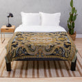 Ornate classical Baroque design plush blanket