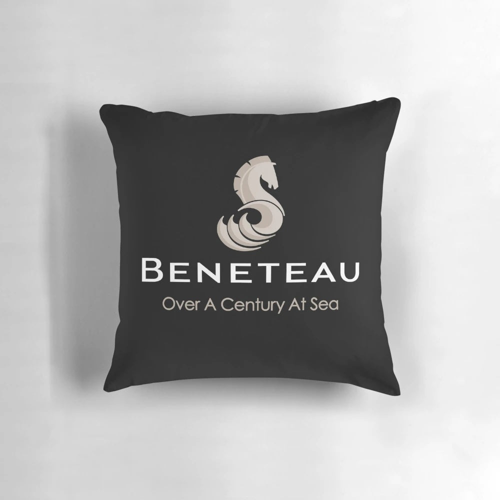 High-quality Beneteau sailboat logo decorative pillow for yacht and boat enthusiasts