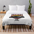 Black plush blanket with German sports car design