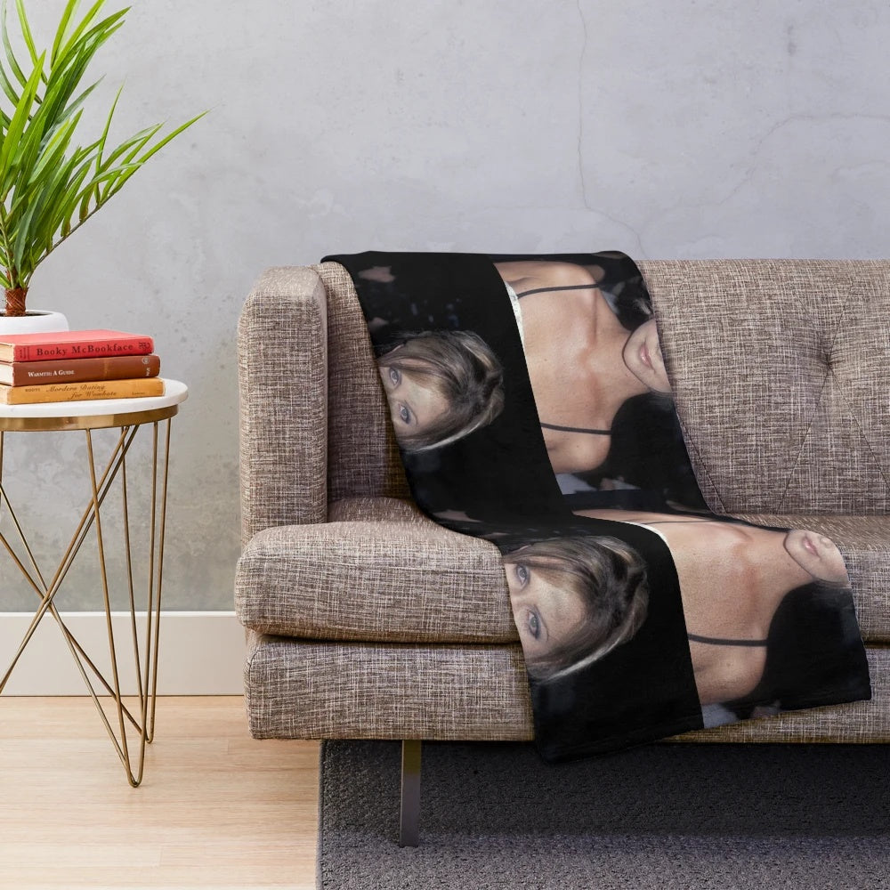 Charlize Theron plush blanket for cozy home decor