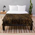 Cheetah fur texture plush blanket