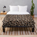Cheetah leopard print plush blanket