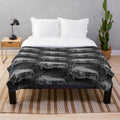 Classic car plush blanket featuring a vintage sports car design