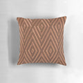 Copper diamond-textured pillow, a modern and rustic home decor piece