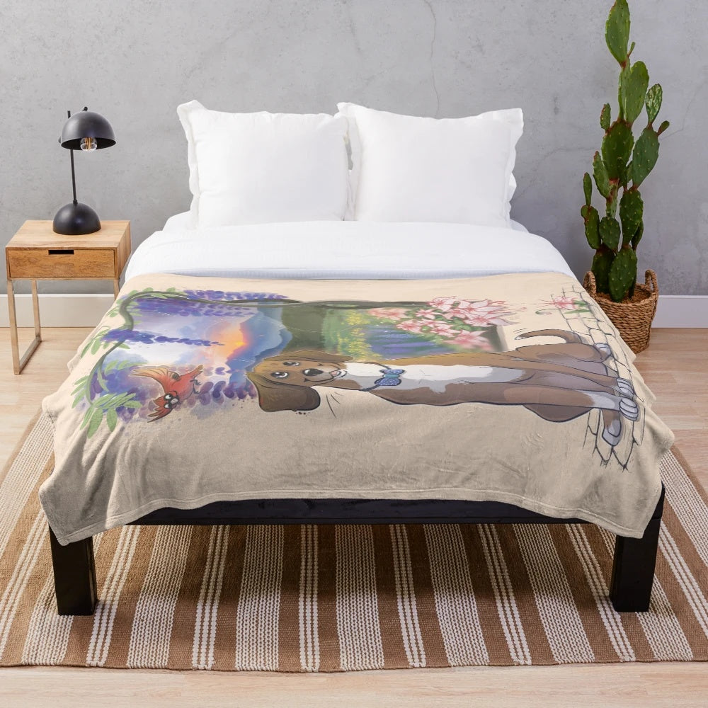 Copper plush blanket for a cozy, comfortable home