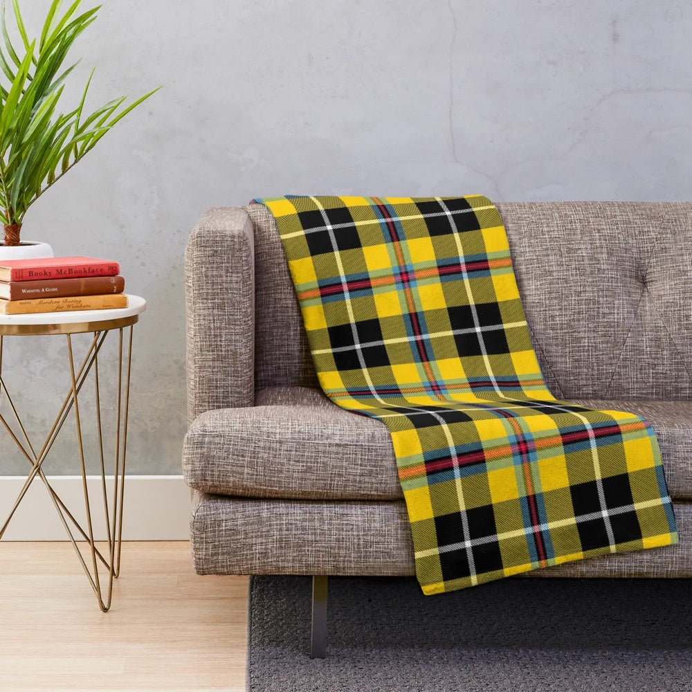 Cornish tartan plush blanket, soft and warm home decor