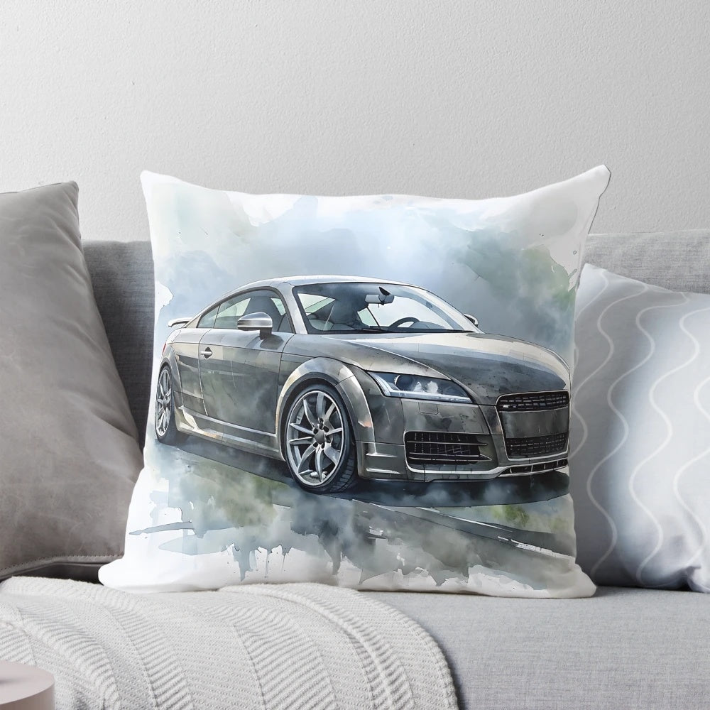 Coupe car-themed decorative pillow for home and office