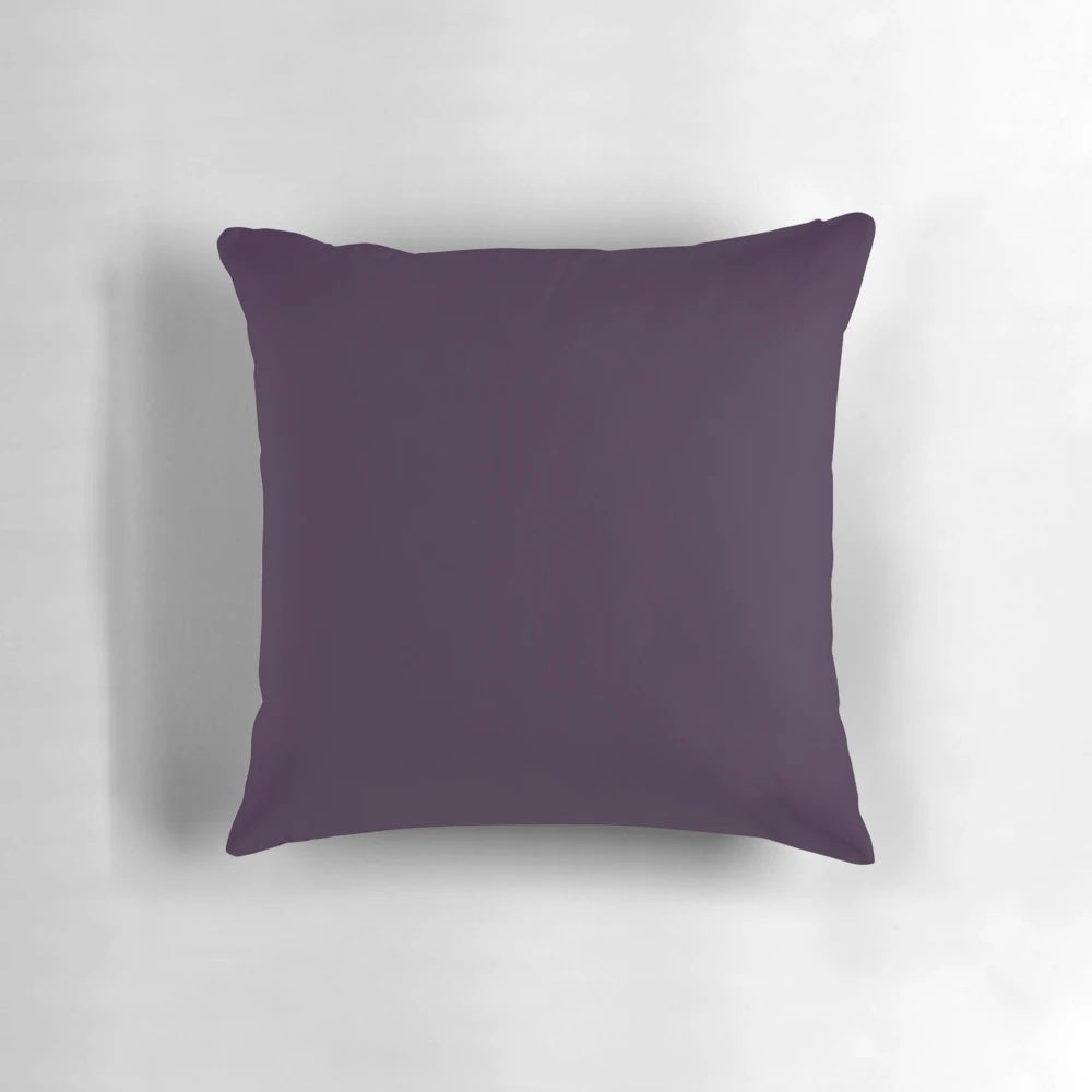 Dark purple violet colored pillow with a simple, solid design