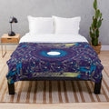 Luxurious designer plush blanket with a vibrant and stylish pattern