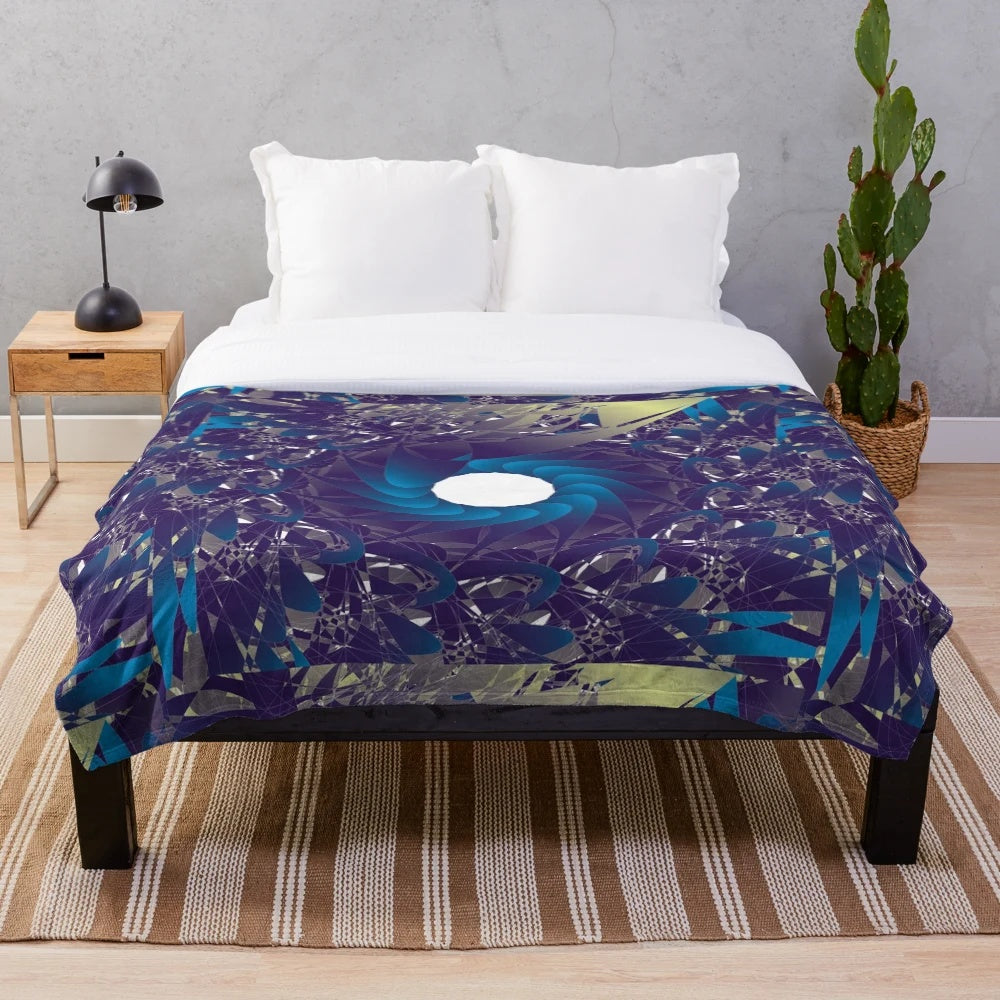 Luxurious designer plush blanket with a vibrant and stylish pattern