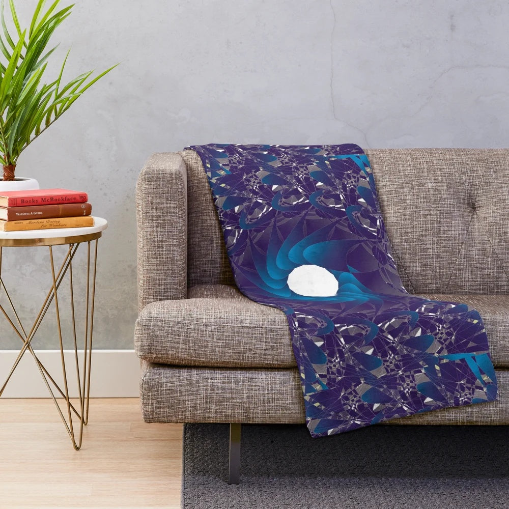 Luxurious designer plush blanket with a vibrant and stylish pattern