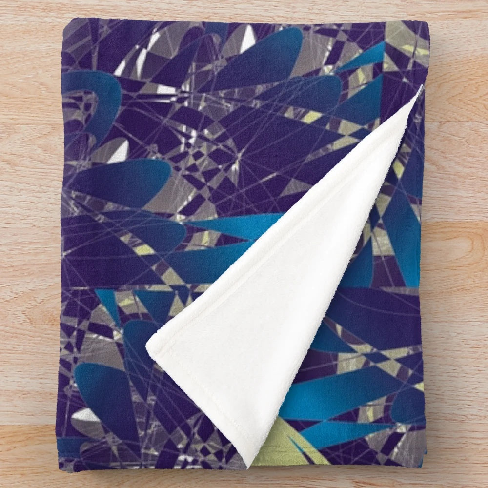 Luxurious designer plush blanket with a vibrant and stylish pattern