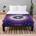 Luxurious designer plush blanket with a vibrant and stylish pattern