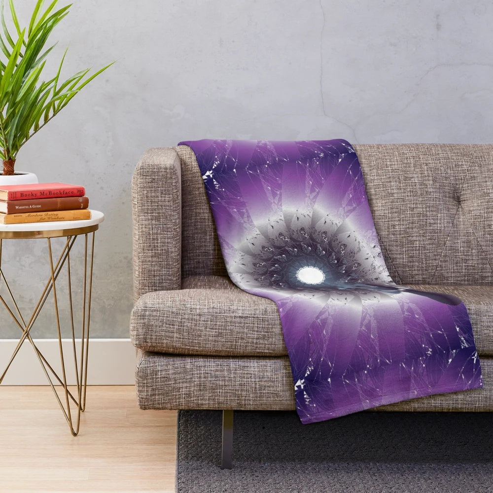 Luxurious designer plush blanket with a vibrant and stylish pattern