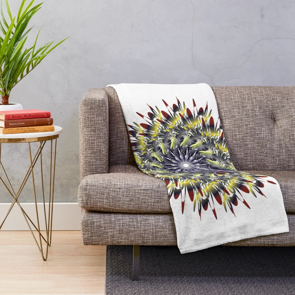 Soft, textured designer plush blanket in a stylish pattern