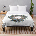 Luxurious designer plush blanket with a unique, trendy pattern