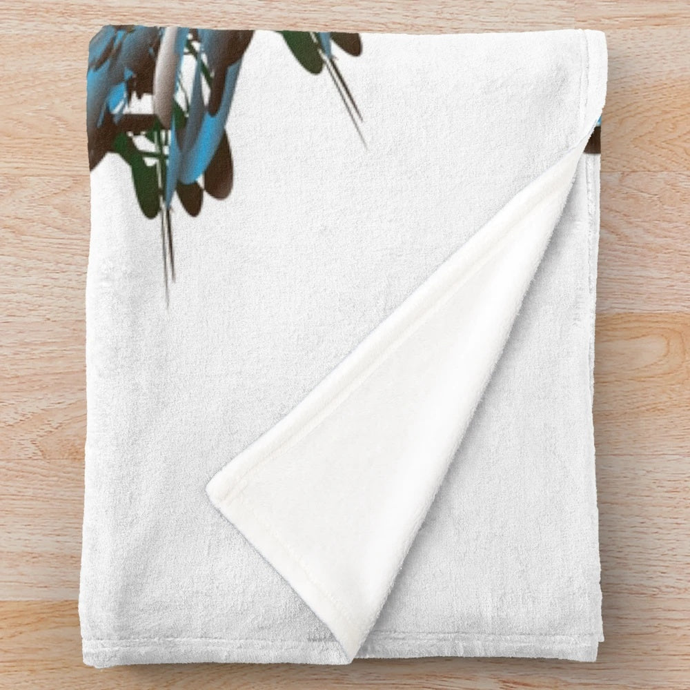 Luxurious designer plush blanket with a unique, trendy pattern
