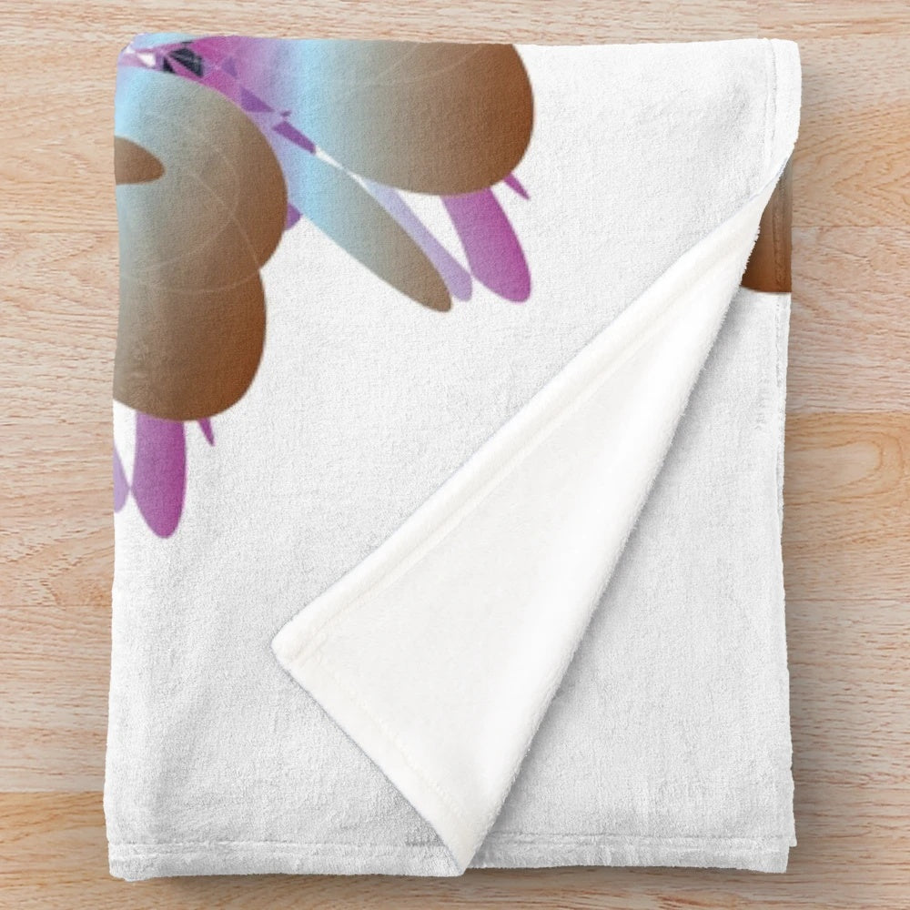Luxurious designer plush blanket with a stylish and symmetrical pattern