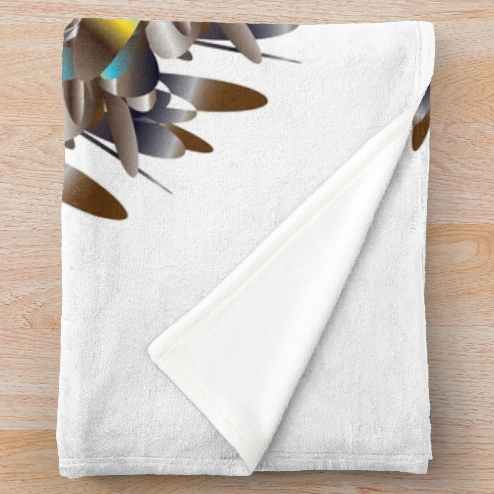 Plush blanket with a contemporary geometric design