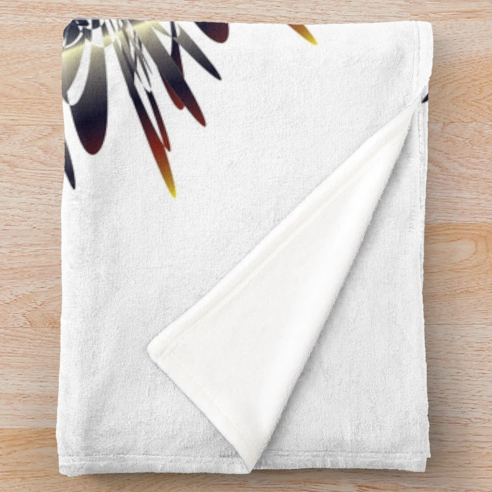 Luxurious designer plush blanket with a stylish and symmetrical pattern