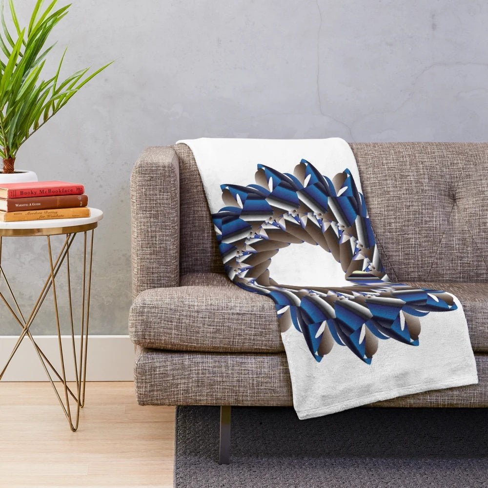 Luxurious Designer Plush Blanket with Vibrant Pattern