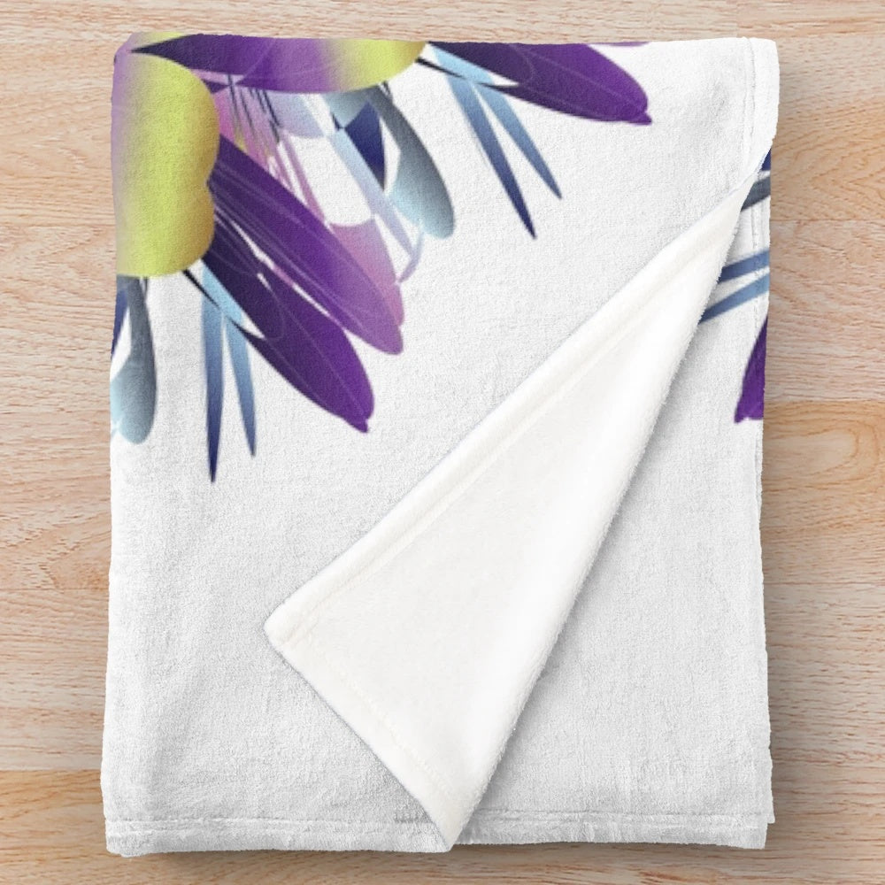 Luxurious designer plush blanket with a modern, geometric pattern