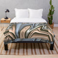 Luxurious designer plush blanket with a vibrant and symmetrical pattern