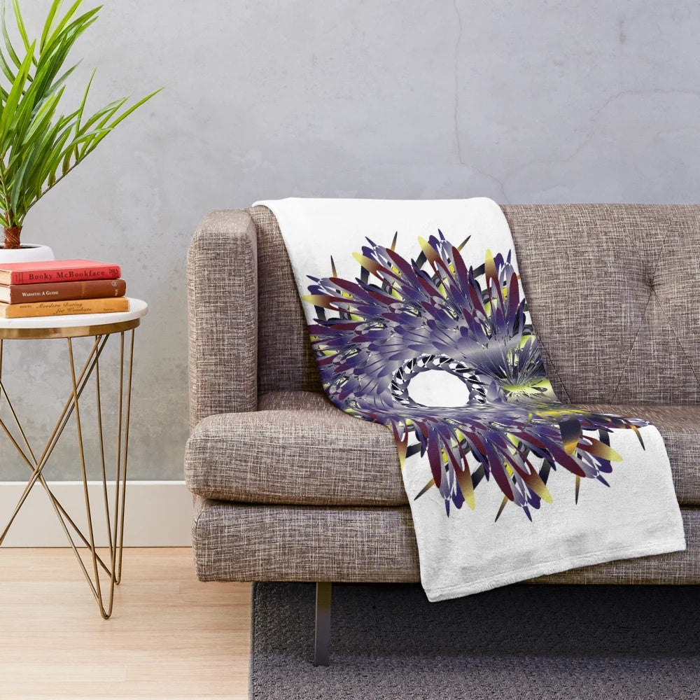 Soft, cozy, and stylish designer plush blanket with vibrant patterns
