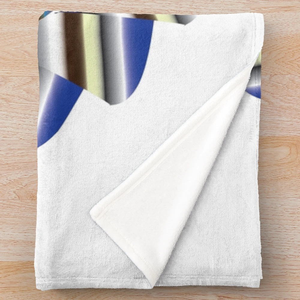 Luxurious designer's plush blanket with vibrant, trendy pattern