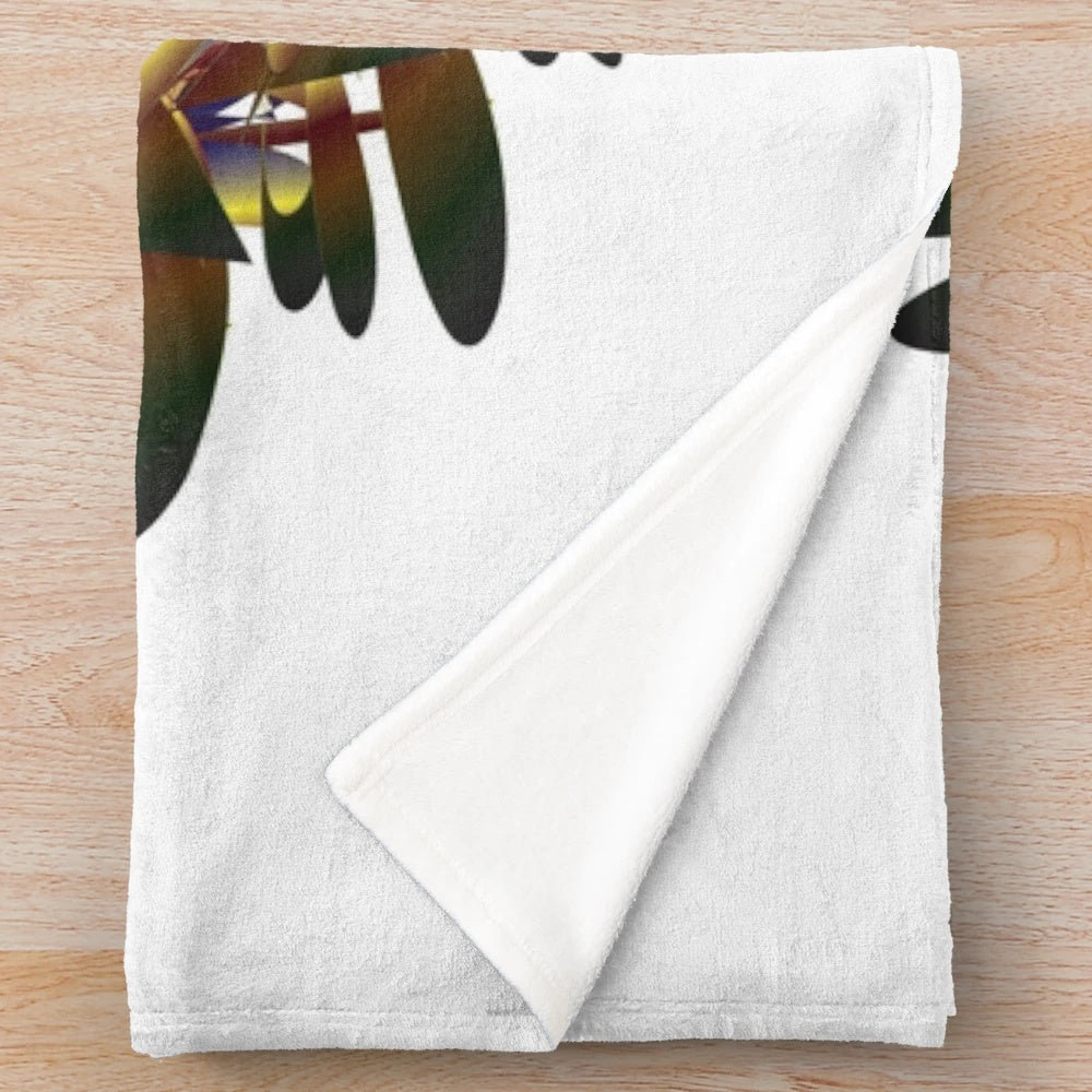 Soft and stylish designer's plush blanket in a vibrant pattern