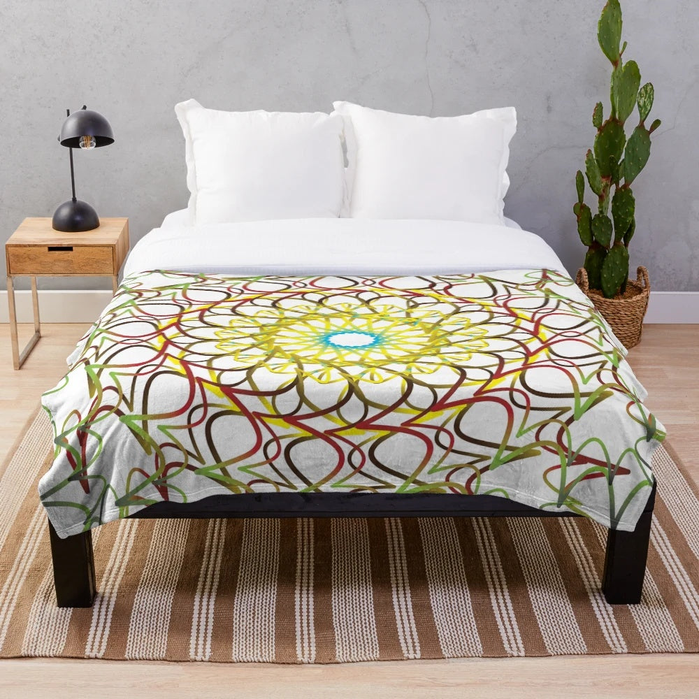 Stylish and cozy designer's plush blanket for home decoration