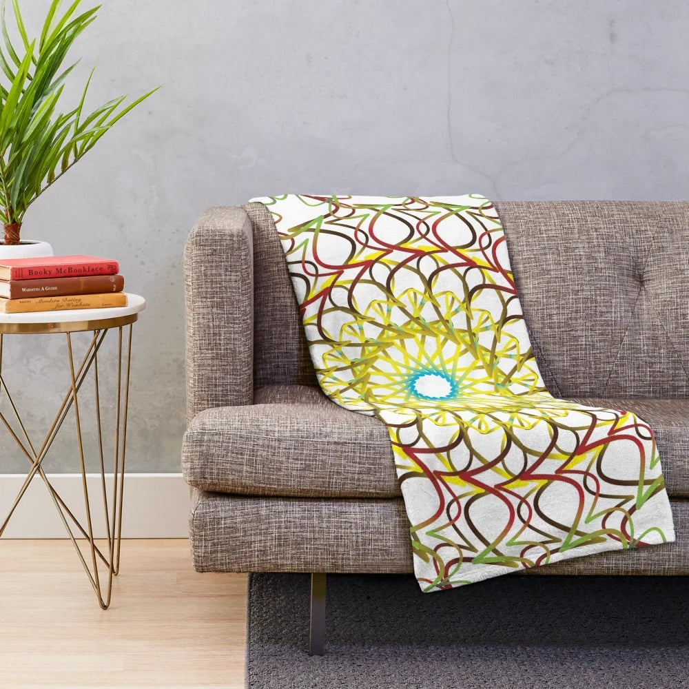 Stylish and cozy designer's plush blanket for home decoration