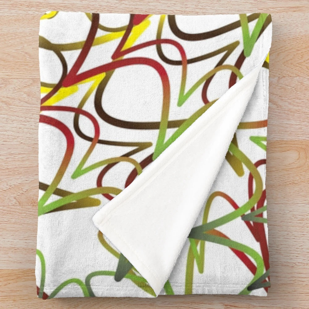 Stylish and cozy designer's plush blanket for home decoration