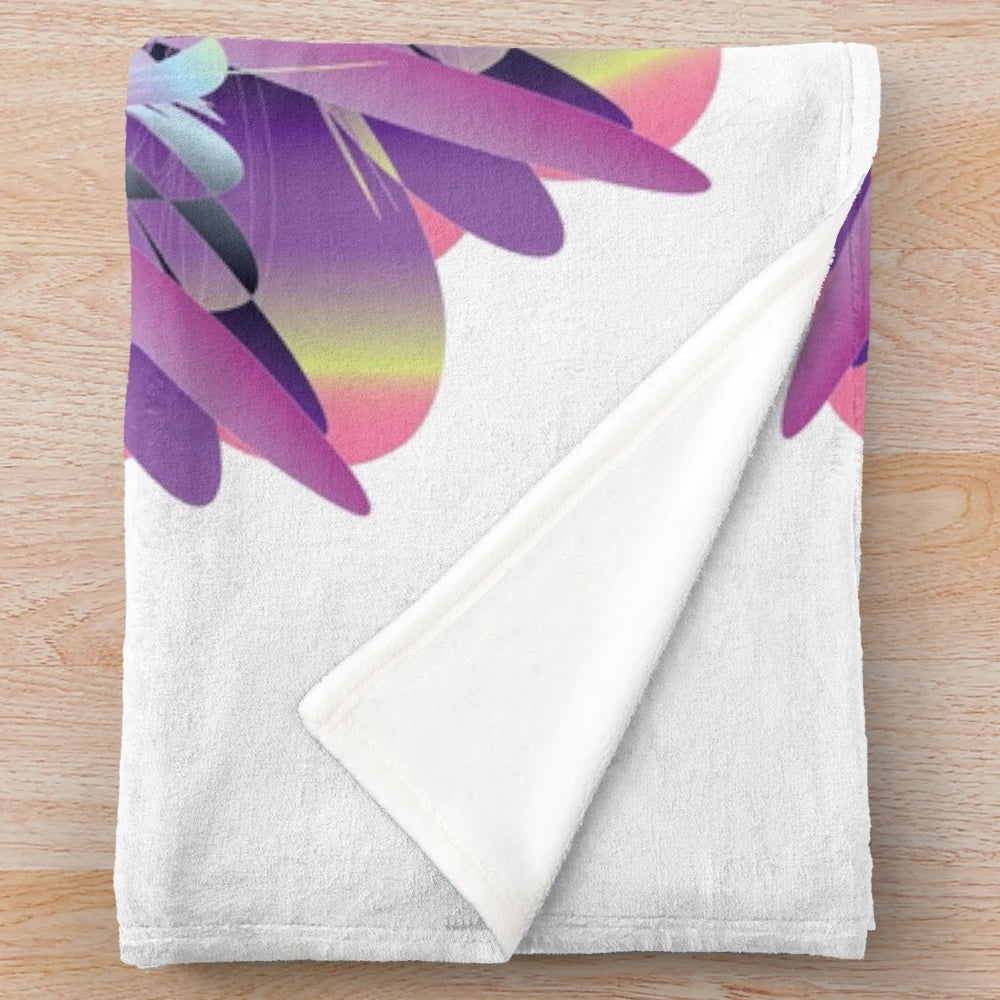 Luxurious designer's plush blanket with a vibrant and stylish pattern