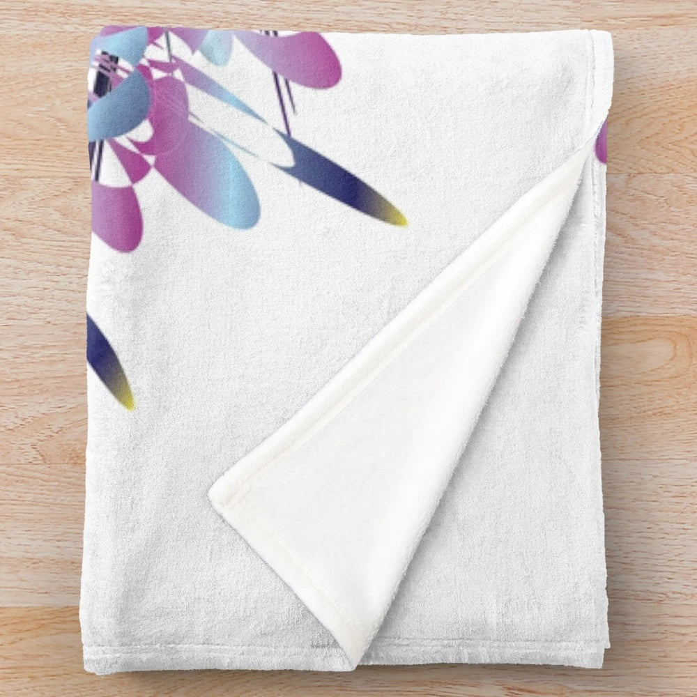 Luxurious designer's plush blanket with a vibrant and stylish pattern