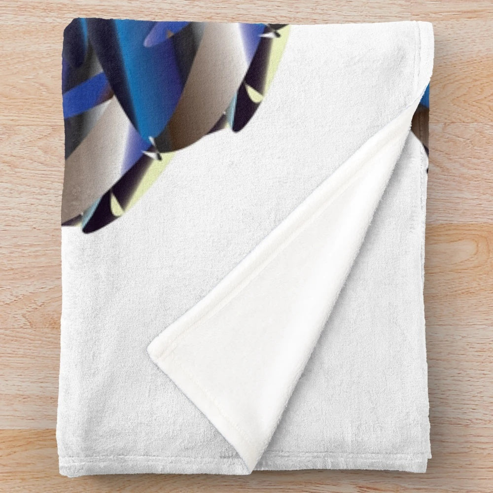 Plush designer's blanket with a stylish and vibrant pattern