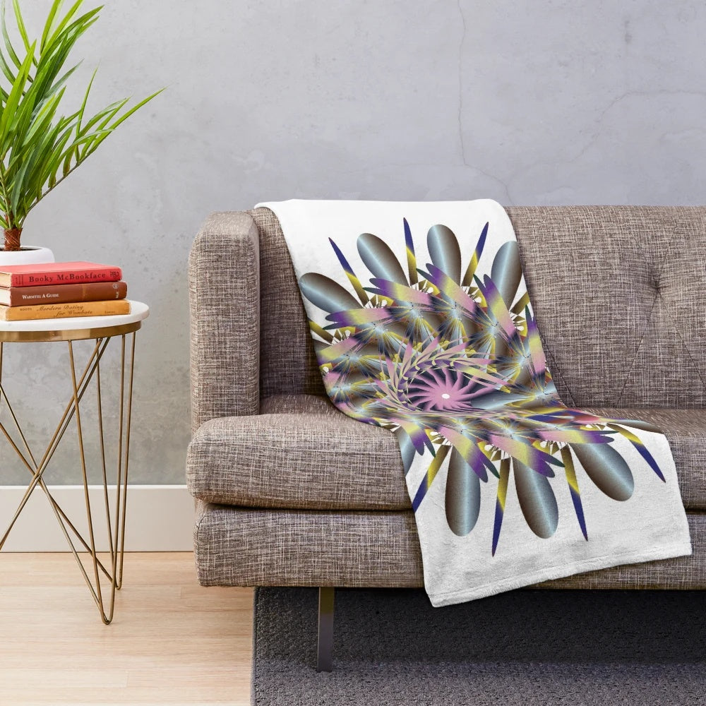 Vibrant and fashionable designer's plush blanket