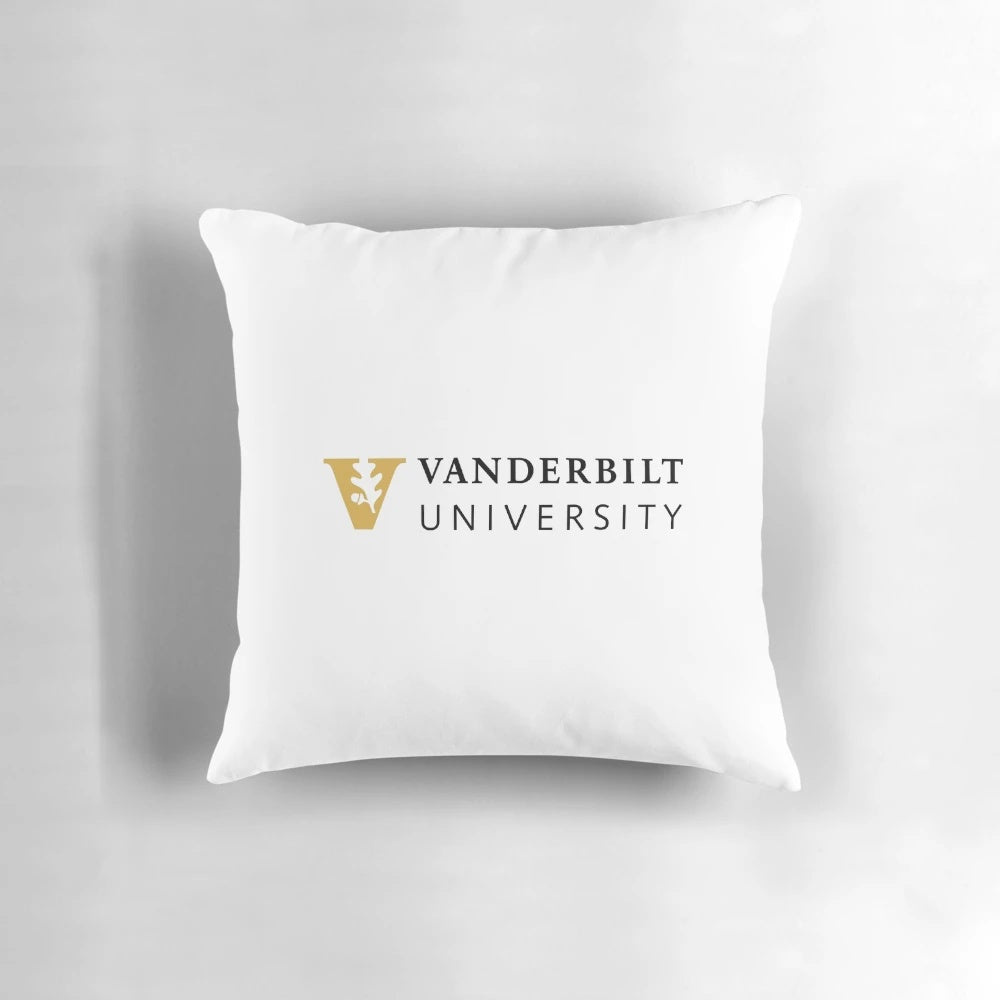 Sleek and modern Vanderbilt University-themed pillow with streamlined, contemporary design