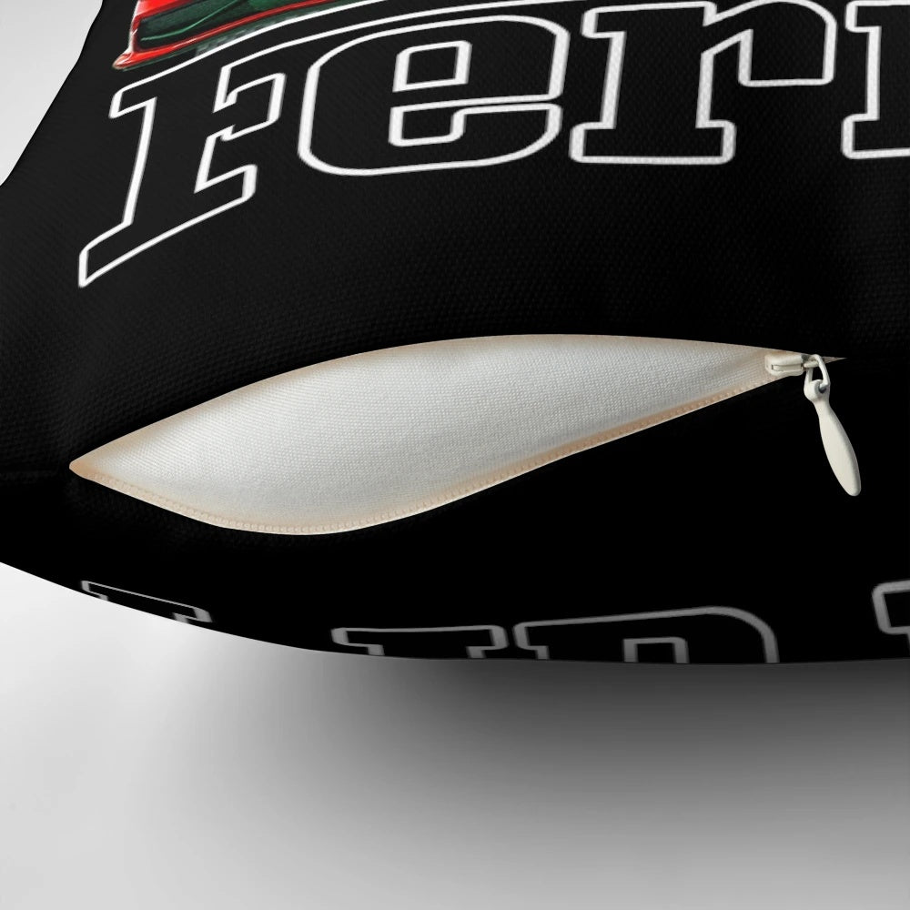 Soft, plush pillow featuring the iconic Ferrari sports car design