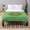 Soft and cozy garden goddess plush blanket with floral design